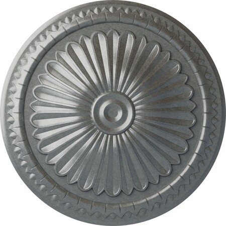 Ekena Millwork Alexa Ceiling Medallion (Fits Canopies up to 3"), Hand-Painted Platinum, 15"OD x 1 3/4"P CM14AXPLS